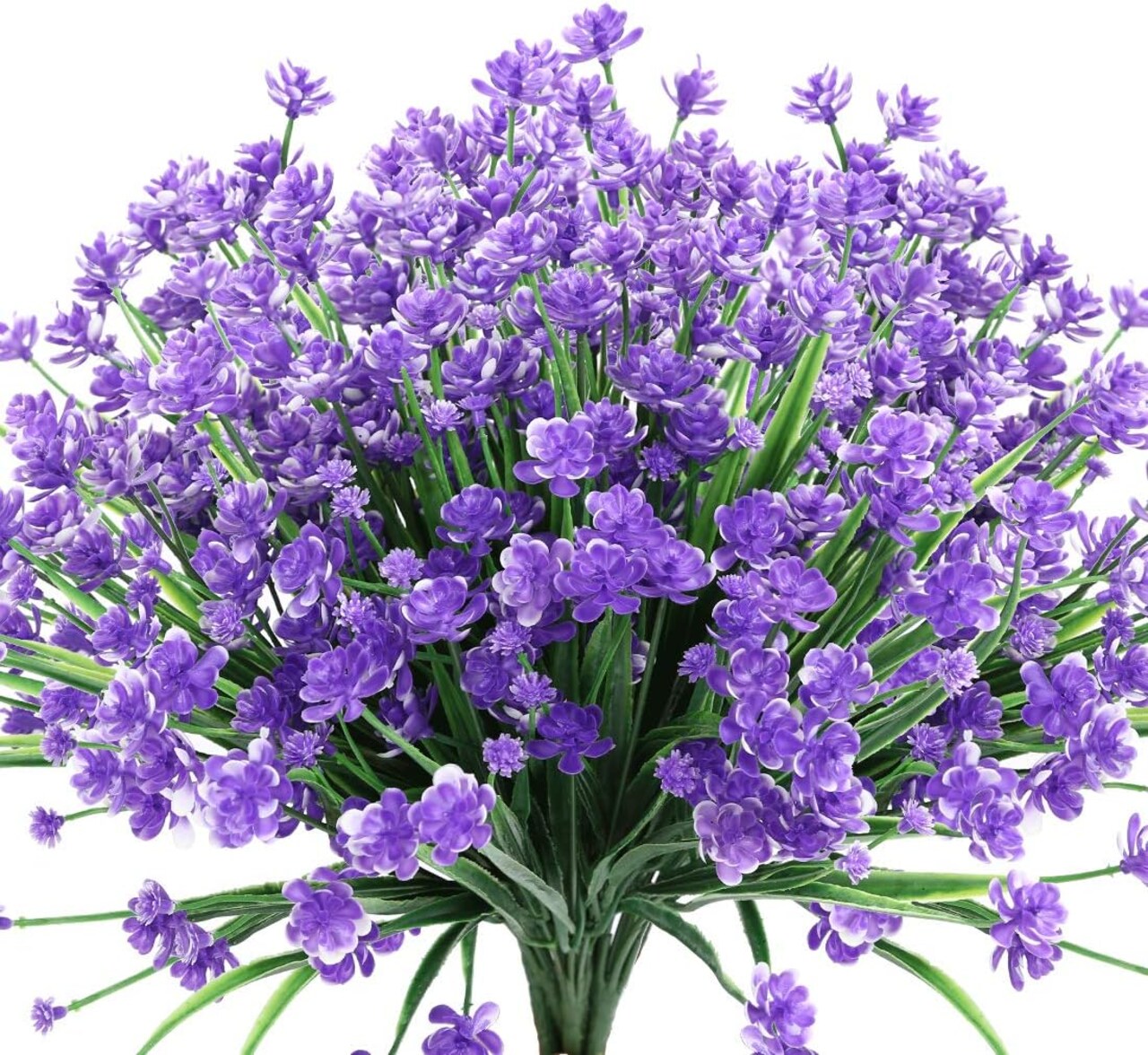 10PCS Artificial Flower Shrubs – UV-Resistant Faux Plastic Bushes for Indoor & Outdoor Decor (Purple)